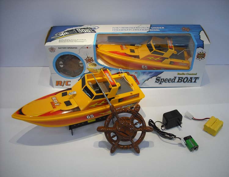 四通遥控赛艇包电(黄色） 598A